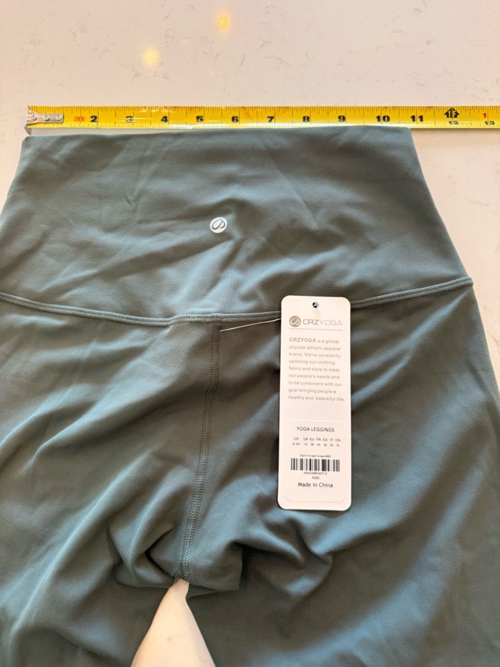 Crzyoga High-Waist Yoga Leggings in Sage Green